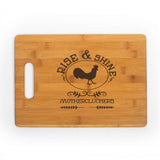 Rise and Shine Mother Kitchen Chef Baker Engraved Cutting Board CB317