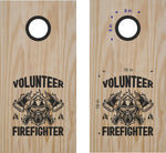 Volunteer Firefighter Fireman Decals Cornhole Board Stickers FIRE02