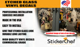 Safety Film Etched Glass Vinyl Decals Sliding Door Safety Stickers Bear