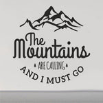 The Mountains Are Calling RV Camper Van Door Decals Stickers