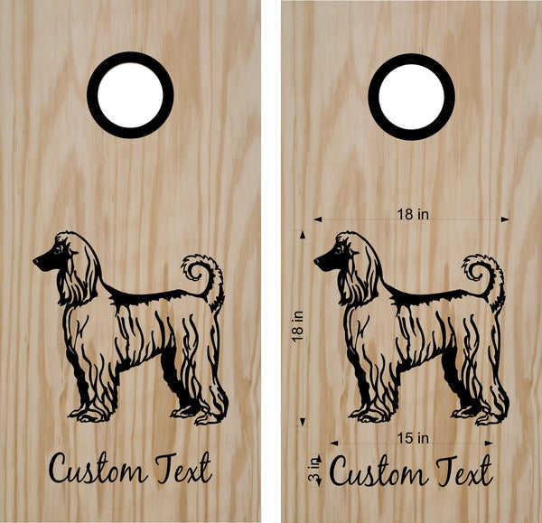 Afghan Hound Dog Cornhole Board Decals Stickers