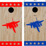 Air Force Jet Patriotic Cornhole Board Decals Flag Stickers Pat115