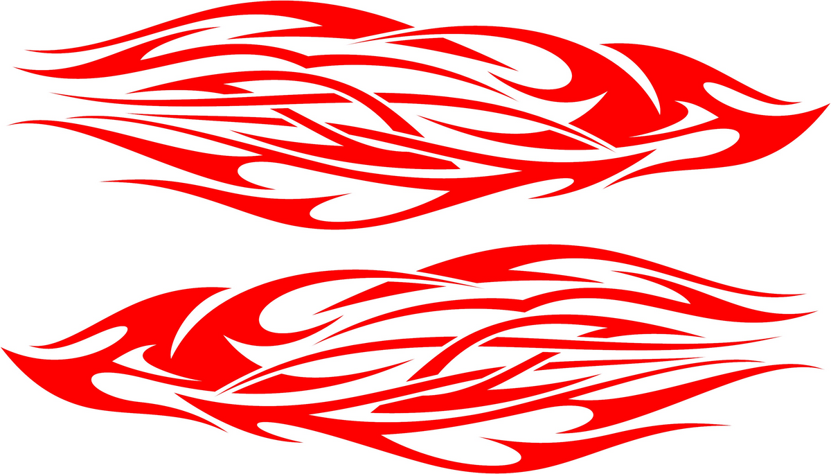 Auto Truck Car Boat Side Flames Tribal Decal Sticker TF052