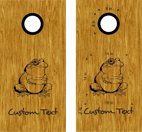 Cornhole Board Decals Frog Grumpy Set Bean Bag Toss Sticker
