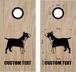 Dog Bull Terrier Cornhole Decal Set Boards Bean Bag Toss Sticker