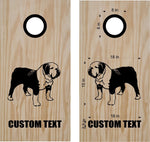 Dog English Boxer Cornhole Decal Set Boards Bean Bag Toss Sticker