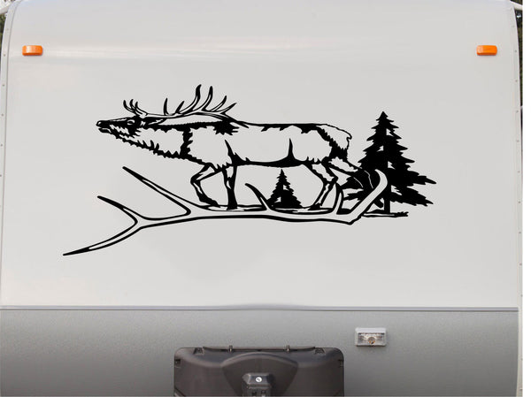 Elk Tine Moose Mountain Camper Trailer Decals Replacement Stickers CRV08