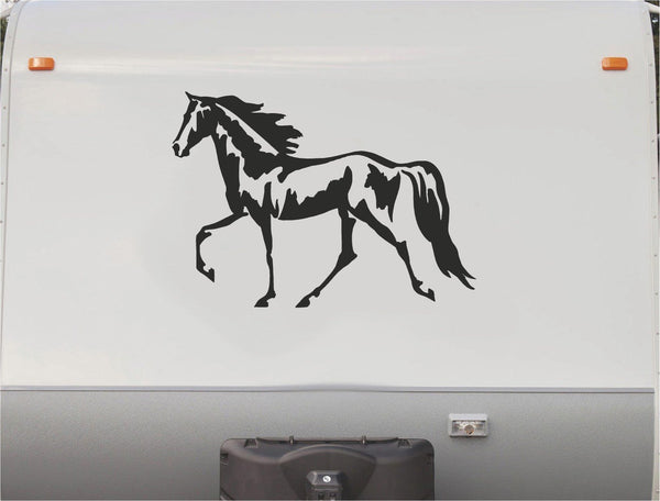 Equestrian Horse Trailer Vinyl Decals Enclosed Trailer Stickers Graphics Mural 249