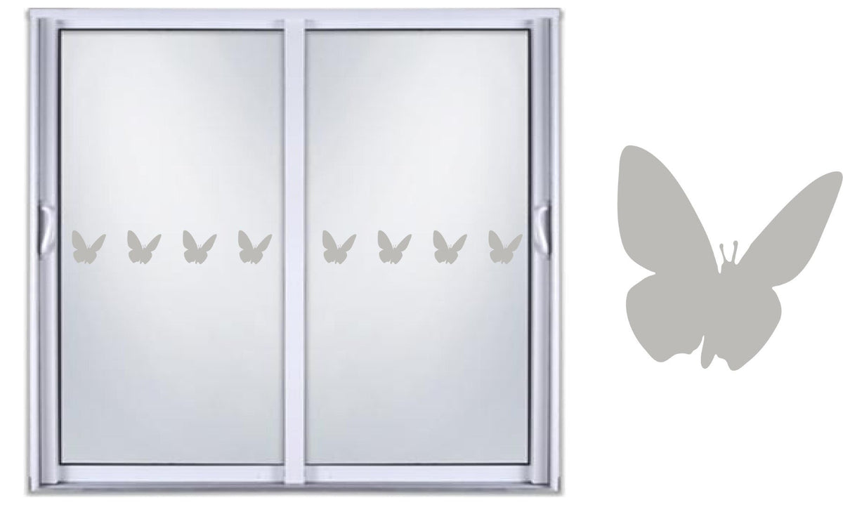 Etched Glass Vinyl Decals Sliding Door Safety Sticker Animal Butterfly