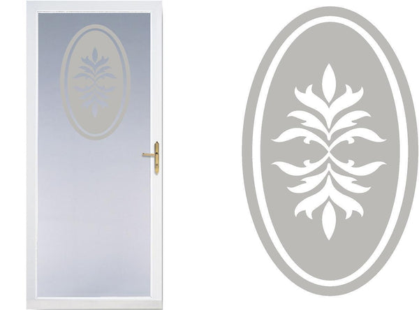 Front Door Etched Glass Look Decal Frosted Film Decals