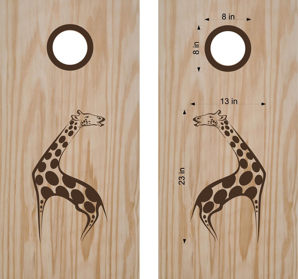 Giraffe 2 Cornhole Board Decals Bean Bag Toss Sticker
