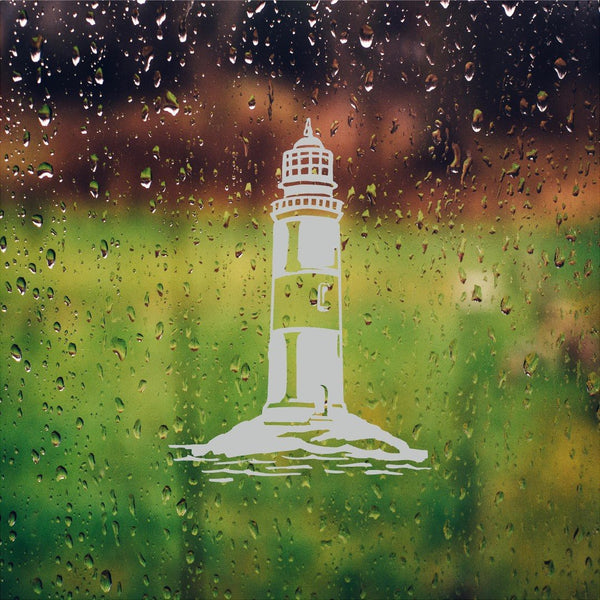 Lake Lighthouse Etched Glass Vinyl Shower Door Decal