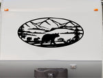 Mama Bear and Cubs Decal RV Camper Motor Home Sticker Mountain Scene