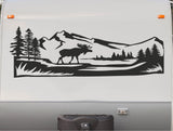 Moose Mountains RV Camper Replacement Decal Scene Trailer Stickers CT05