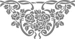 Roses Etched Decal- For Shower Doors, Glass Doors and