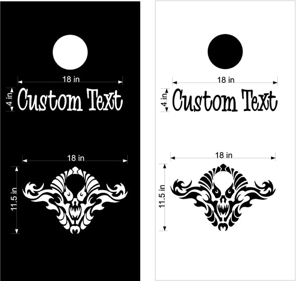 Skull Skulls Cornhole Board Decals Flag Stickers SK12