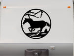 Solo Horse Running Trailer Equestrian Decals Horses Stickers HC1