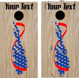 USA Patriotic Cornhole Board Decals Flag Stickers Pat04