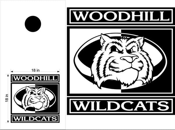Wildcats Football Cornhole Board Decal Sticker School Mascot