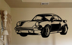 1975 Porsche 911 930 Turbo Classic Car Wall Decal Art Black Large