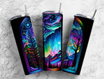 Night Sky Stained Glass Effect 20 oz. Skinny Tumbler Sublimated SGTWD17