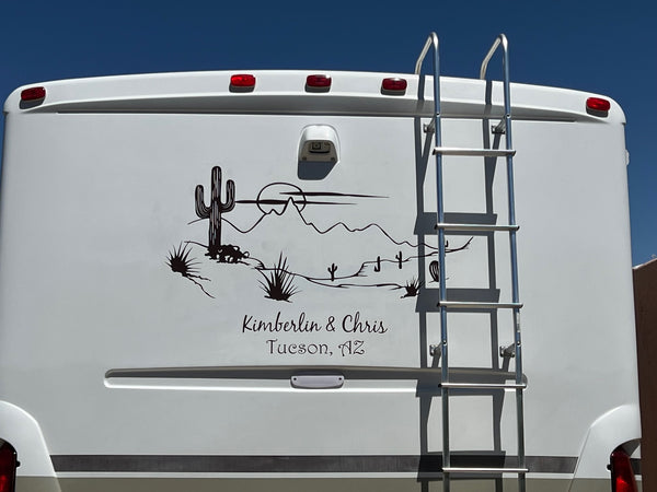 RV Boat Trailer Side Accent Decals Graphics Stripes ST21 – Glossy Finish, Left/Right Set