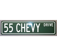 1955 55 Chevy Metal Street Sign 6 x 24 Novelty Auto Man Cave Garage Shop Home Art