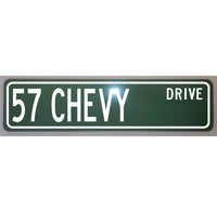 1957 57 Chevy Metal Street Sign 6 x 24 Novelty Auto Man Cave Garage Shop Home Art