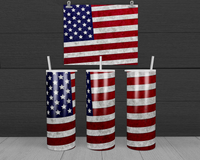 USA American Flag 20 oz. Skinny Tumbler Submilated