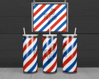Barbers Pole Get Faded 20 oz. Skinny Tumbler Sublimated