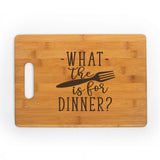 What The Fork Dinner Kitchen Chef Baker Engraved Cutting Board CB306