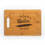 They See Me Rollin Kitchen Chef Baker Engraved Cutting Board CB309