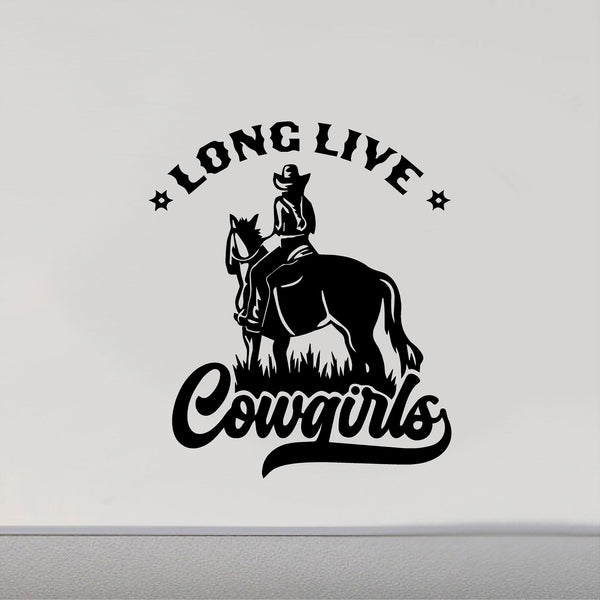 thumbnail image 2 of Gaited Horse Cowgirl Up Equestrian Decal Sticker - Glossy Vinyl For Car Truck Trailer Window 2 of 4