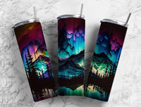 Sky Mountains Alcohol Ink Effect 20 oz. Skinny Tumbler twrap95