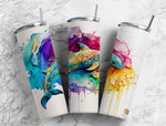 Water Color Dolphin 20 oz. Skinny Tumbler Sublimated fri1060