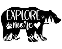 Explore More Bear Decals Sign RV Camper Camping Door Sticker