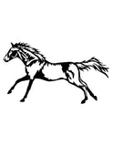 Galloping Paint Horse Decal EQH101 - a galloping paint horse with a flowing mane and tail, die-cut vinyl for horse trailers, cars and trucks - Sticker Chef
