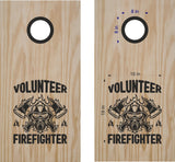 Volunteer Firefighter Fireman Decals Cornhole Board Stickers FIRE02