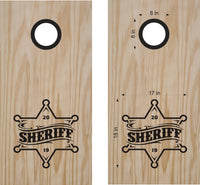 Sherrif Badge Decals Cornhole Board Stickers FIRE08