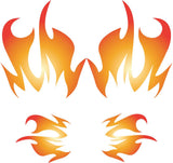 StickerChef Faded Flames Golf Cart Decal Set – 3-Piece Printed Vinyl FL01