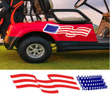 Patriotic American Flag Golf Cart Decal Set – Bold Vinyl Designs GC166