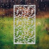 Geometric Scroll Etched Vinyl Decal for Shower Doors - 20" x 36"  GP01