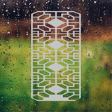 Art Deco Geometric Etched Vinyl Decal for Shower Doors - 20" x 36" GP02