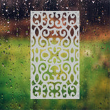 Ornate Scroll Etched Vinyl Decal for Shower Doors - 20" x 36" GP04