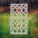 Quatrefoil Stars Etched Vinyl Decal for Shower Doors & Windows - 20" x 36" GP08