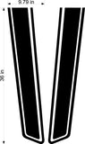 Hood Rally Stripe Decal Set - Dual Racing Stripes for Cars & Trucks