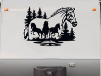 Horse Vinyl Decal - Equestrian-Themed Sticker for Horse Lovers, Trailers, and More H777