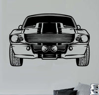 Muscle Car Wall Decal Inspired by Mustang Shelby - Matte Black Vinyl