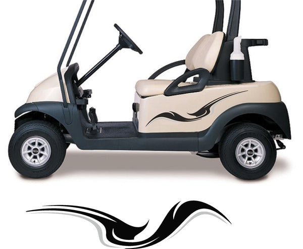 ATV GO Cart Side by Side Golf Cart Decals Two Color Stickers Graphics MR006