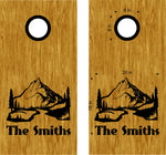 Nature Scenic Mountains Cornhole Decals Family Name Stickers NAT03